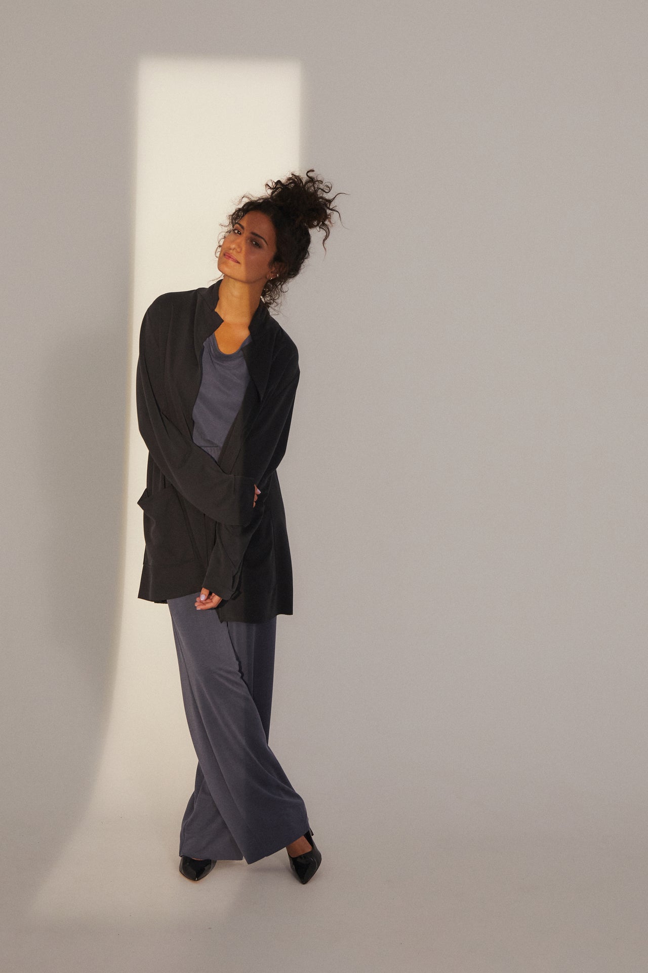 Waist Pants Wide Leg