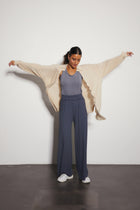 Bluse Leinen Mittelknopf