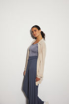 Bluse Leinen Mittelknopf
