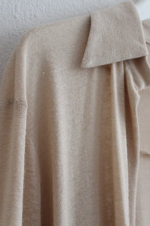 Bluse Leinen Mittelknopf