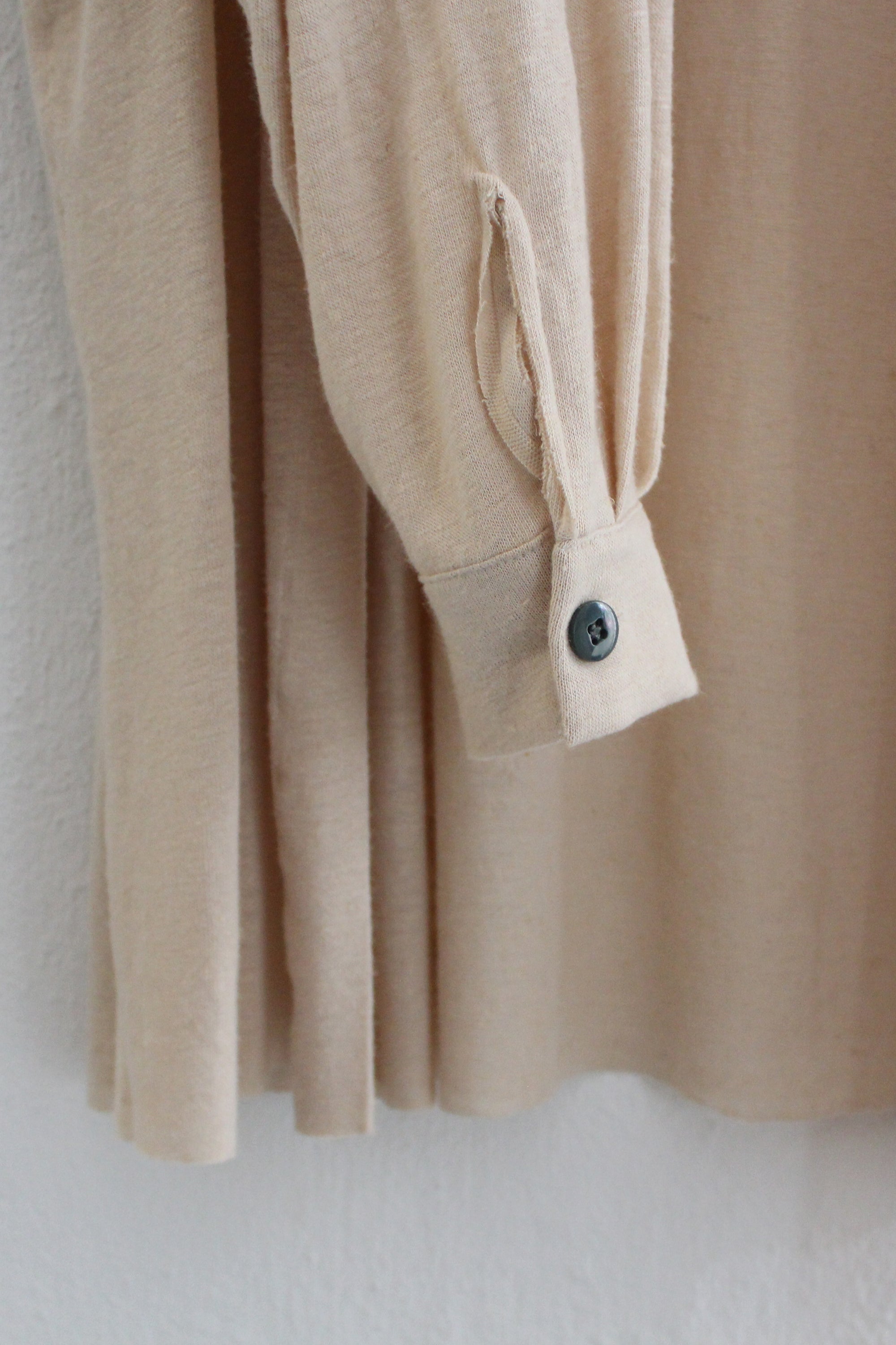 Bluse Leinen Mittelknopf