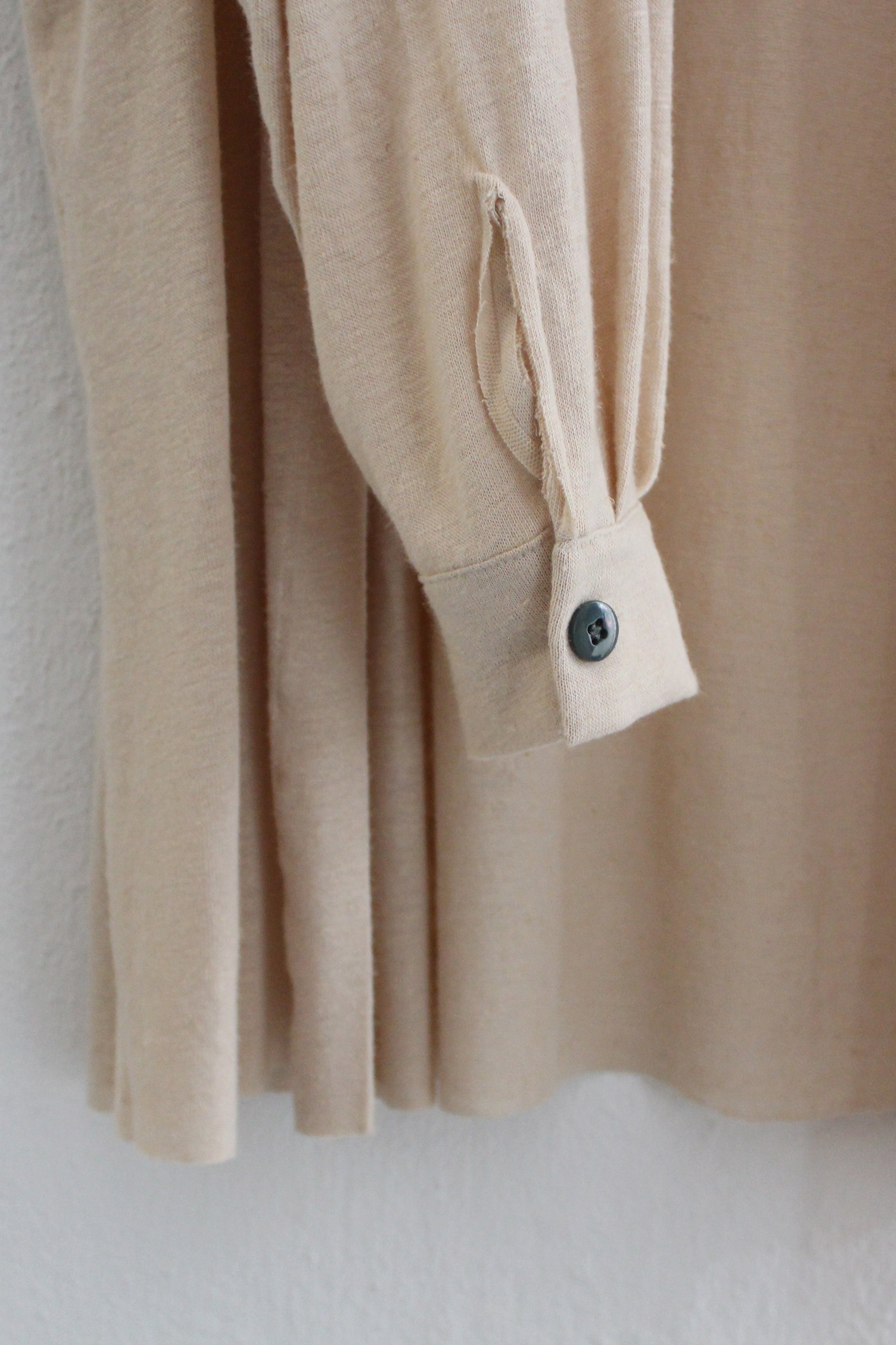 Bluse Leinen Mittelknopf