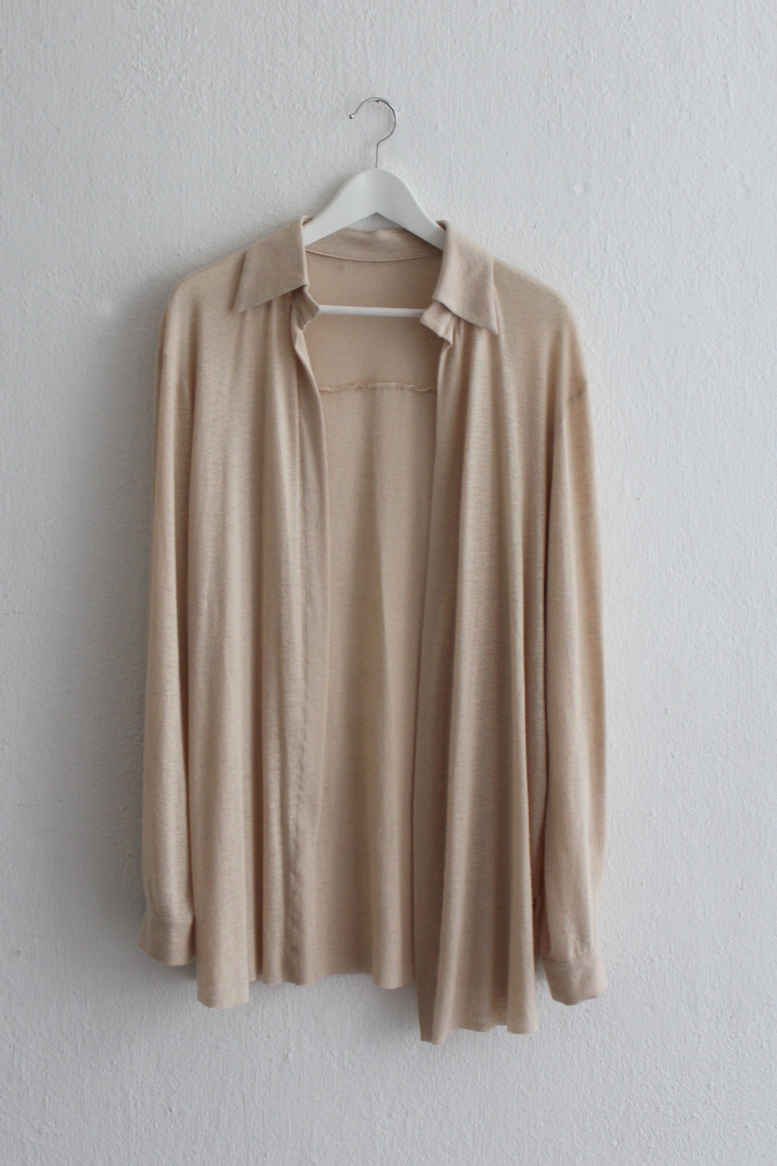 Bluse Leinen Mittelknopf