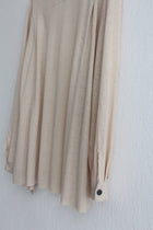 Bluse Leinen Mittelknopf
