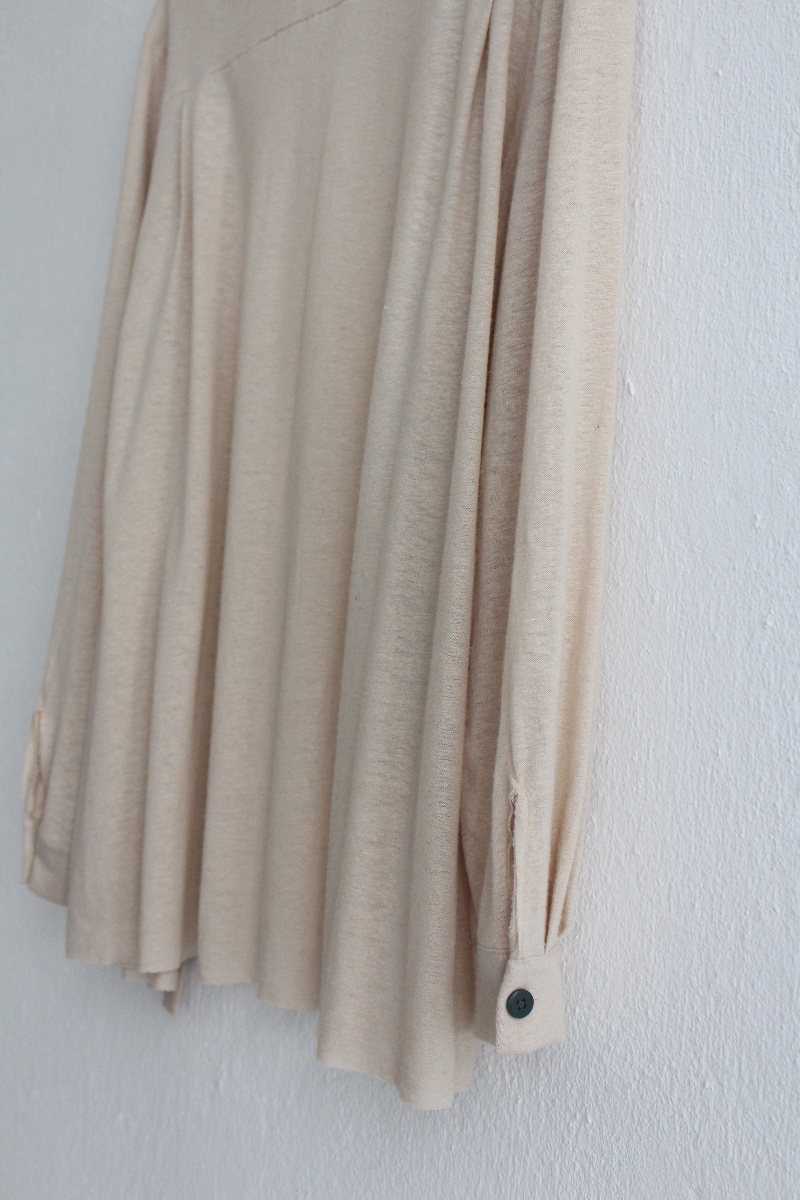 Bluse Leinen Mittelknopf